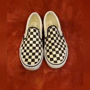 Vans Checkerboard Slip-On Sneakers - Black & White